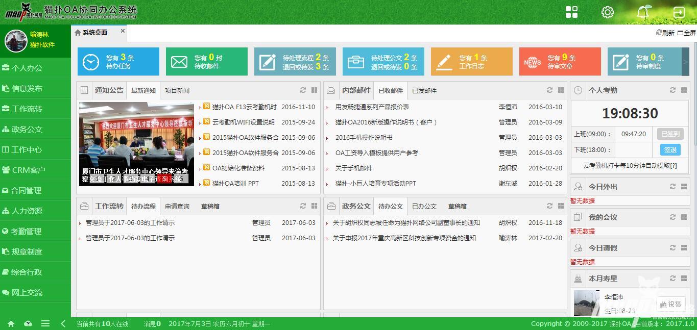 猫扑协同oa系统好用吗,有什么功能?